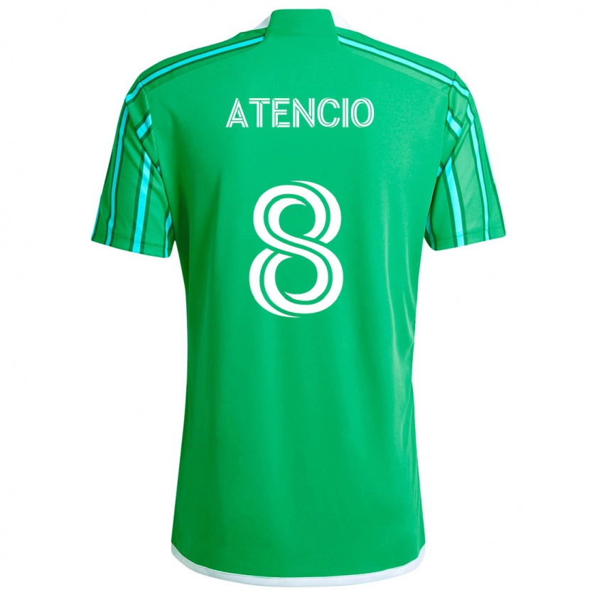 Danxen Bambino Maglia Josh Atencio #8 Verde Bianco Kit Gara Home 2025/26 Maglietta