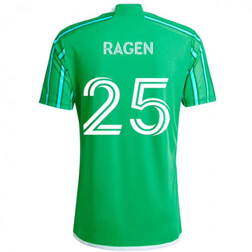 Danxen Bambino Maglia Jackson Ragen #25 Verde Bianco Kit Gara Home 2025/26 Maglietta
