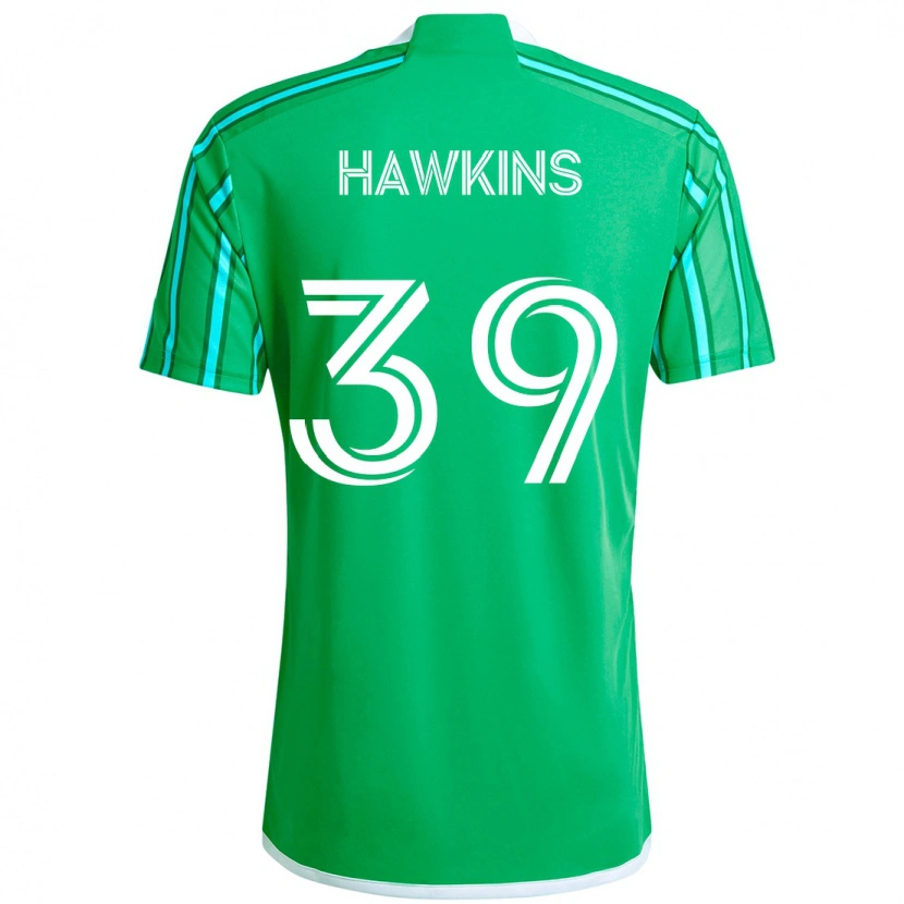 Danxen Bambino Maglia Stuart Hawkins #39 Verde Bianco Kit Gara Home 2025/26 Maglietta