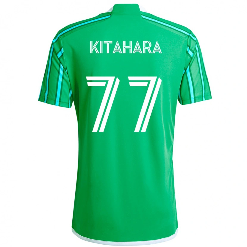 Danxen Bambino Maglia Sota Kitahara #77 Verde Bianco Kit Gara Home 2025/26 Maglietta