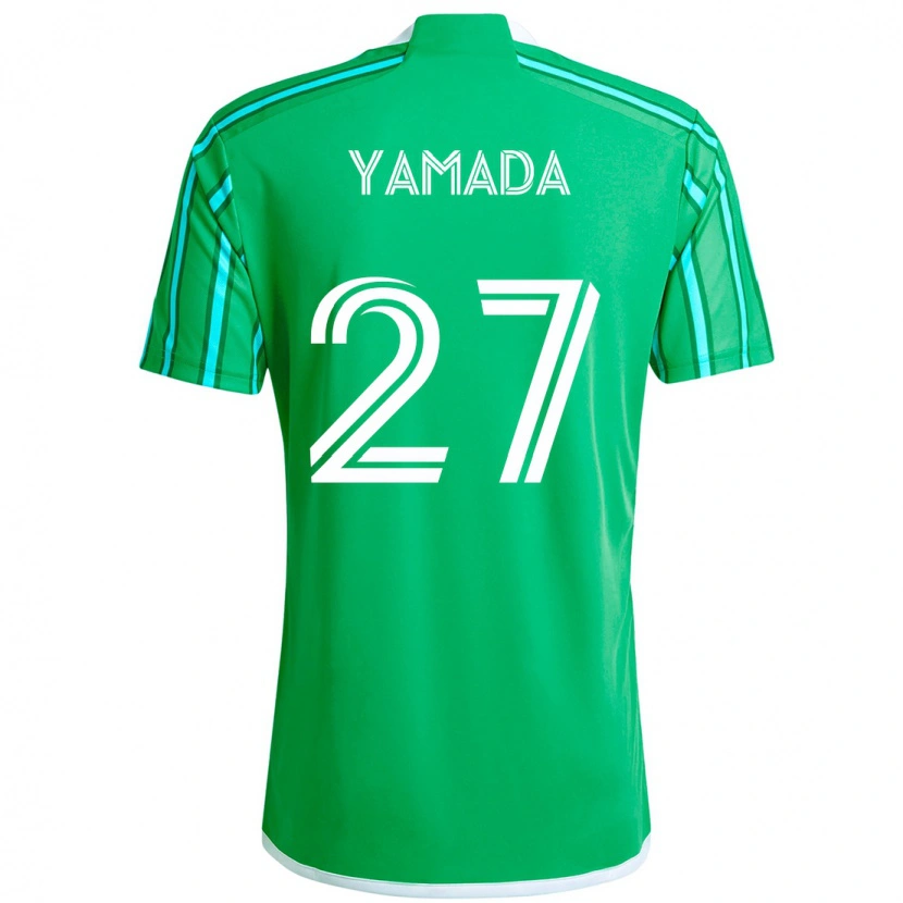 Danxen Bambino Maglia Hikari Yamada #27 Verde Bianco Kit Gara Home 2025/26 Maglietta