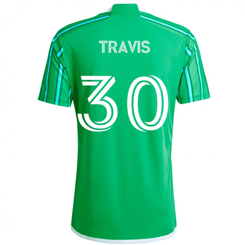 Danxen Bambino Maglia Riley Travis #30 Verde Bianco Kit Gara Home 2025/26 Maglietta