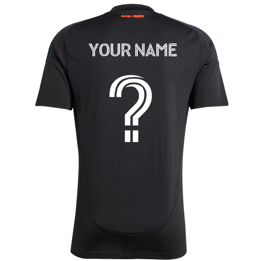Danxen Bambino Maglia Il Tuo Nome #0 Nero Blu Scuro Kit Gara Home 2025/26 Maglietta