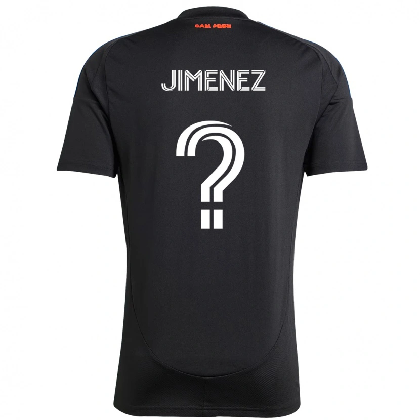Danxen Bambino Maglia Kevin Jimenez #0 Nero Blu Scuro Kit Gara Home 2025/26 Maglietta