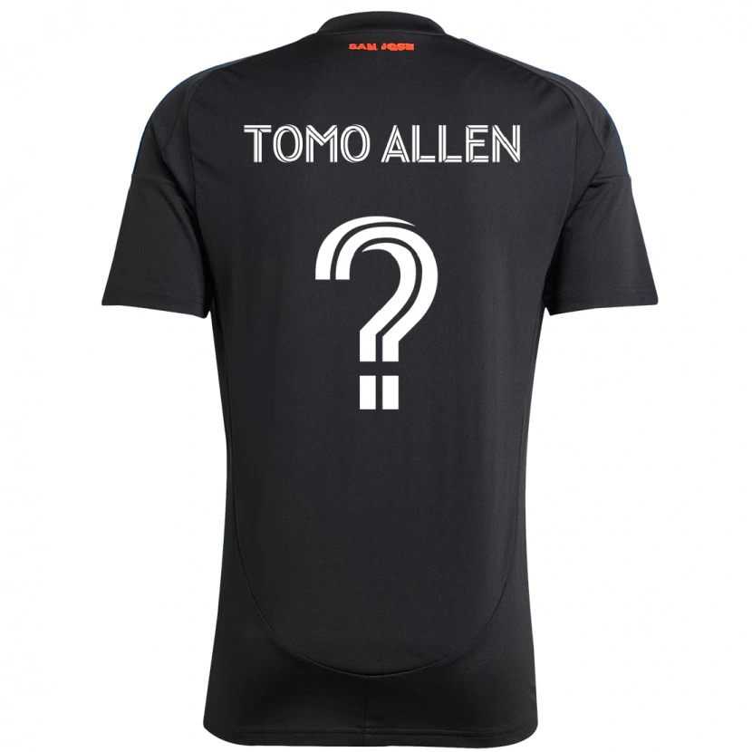 Danxen Bambino Maglia Tomo Allen #0 Nero Blu Scuro Kit Gara Home 2025/26 Maglietta
