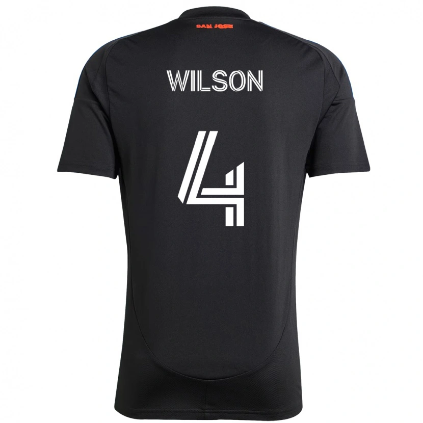 Danxen Bambino Maglia Bruno Wilson #4 Nero Blu Scuro Kit Gara Home 2025/26 Maglietta