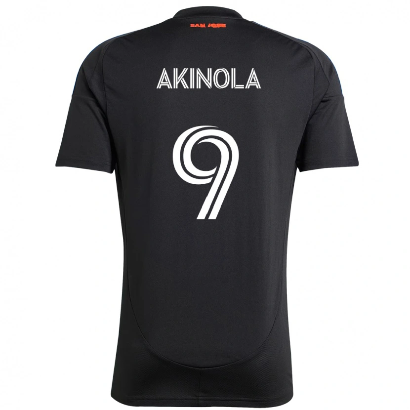 Danxen Bambino Maglia Ayo Akinola #9 Nero Blu Scuro Kit Gara Home 2025/26 Maglietta