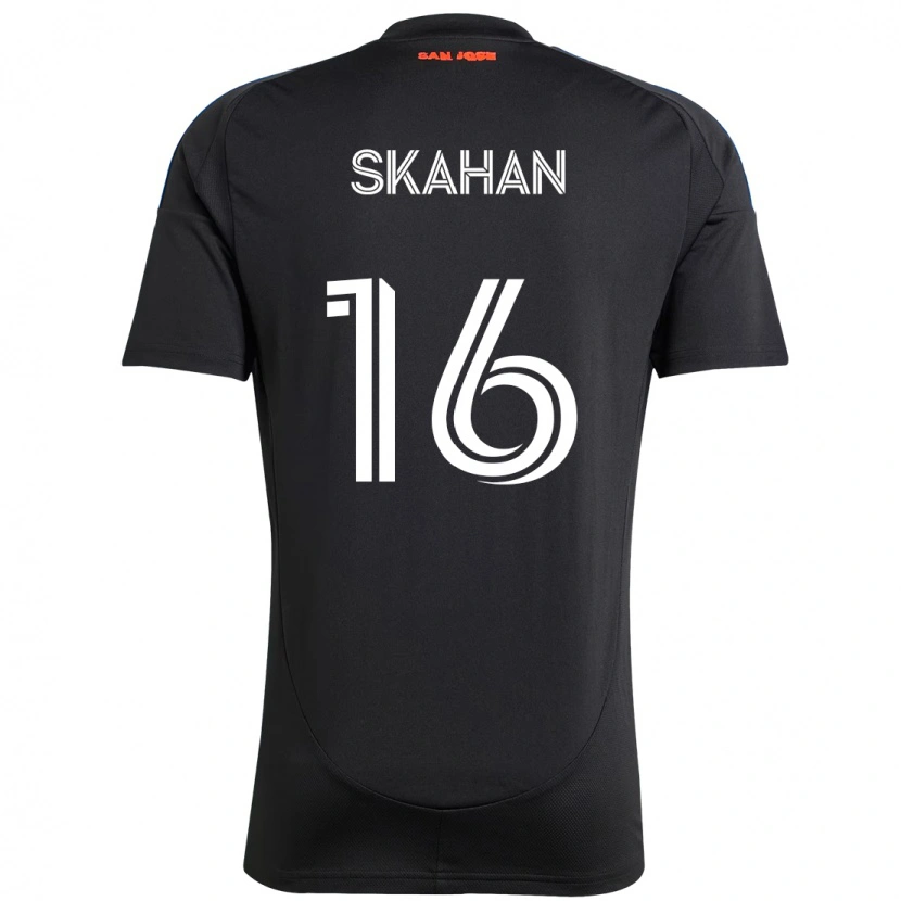 Danxen Bambino Maglia Jack Skahan #16 Nero Blu Scuro Kit Gara Home 2025/26 Maglietta