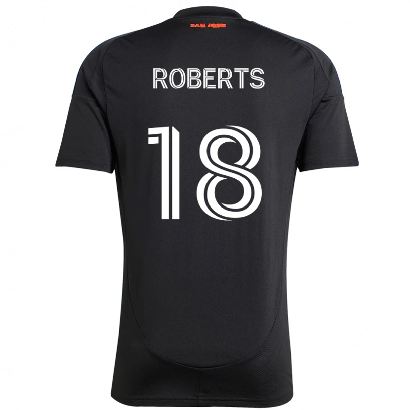 Danxen Bambino Maglia Reid Roberts #18 Nero Blu Scuro Kit Gara Home 2025/26 Maglietta