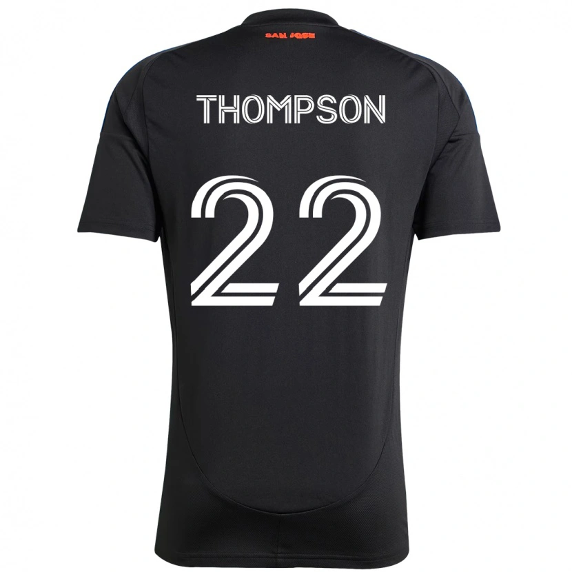 Danxen Bambino Maglia Tommy Thompson #22 Nero Blu Scuro Kit Gara Home 2025/26 Maglietta