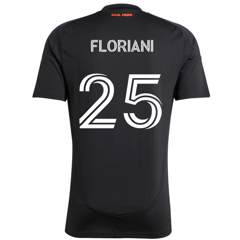 Danxen Bambino Maglia Max Floriani #25 Nero Blu Scuro Kit Gara Home 2025/26 Maglietta