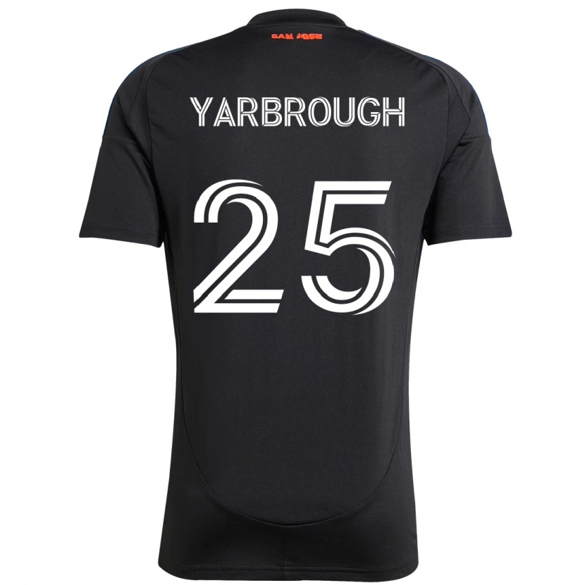 Danxen Bambino Maglia William Yarbrough #25 Nero Blu Scuro Kit Gara Home 2025/26 Maglietta
