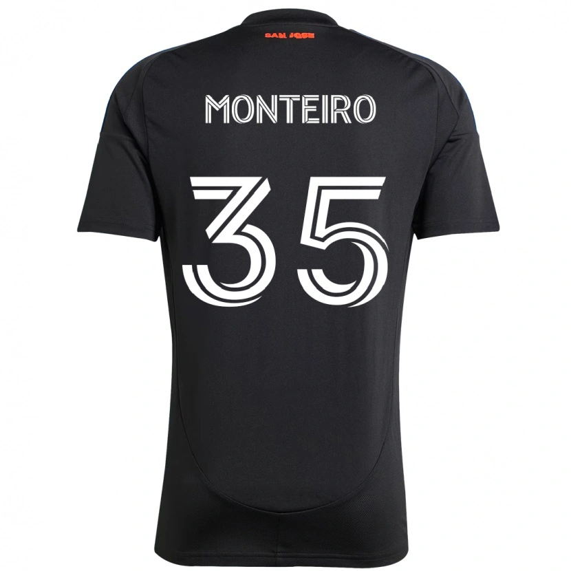 Danxen Bambino Maglia Jamiro Monteiro #35 Nero Blu Scuro Kit Gara Home 2025/26 Maglietta