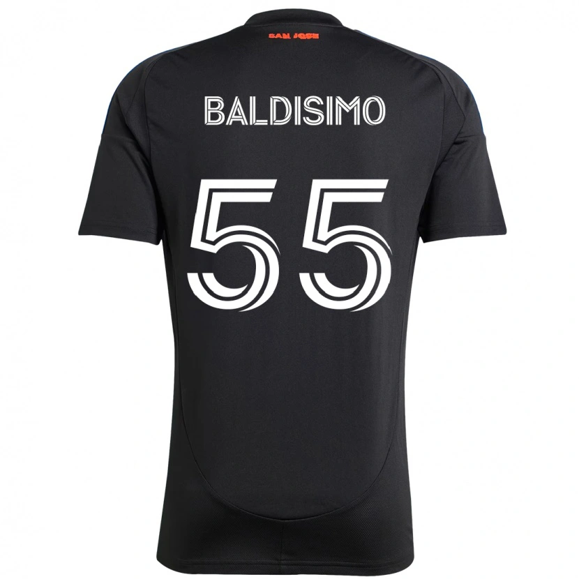Danxen Bambino Maglia Michael Baldisimo #55 Nero Blu Scuro Kit Gara Home 2025/26 Maglietta