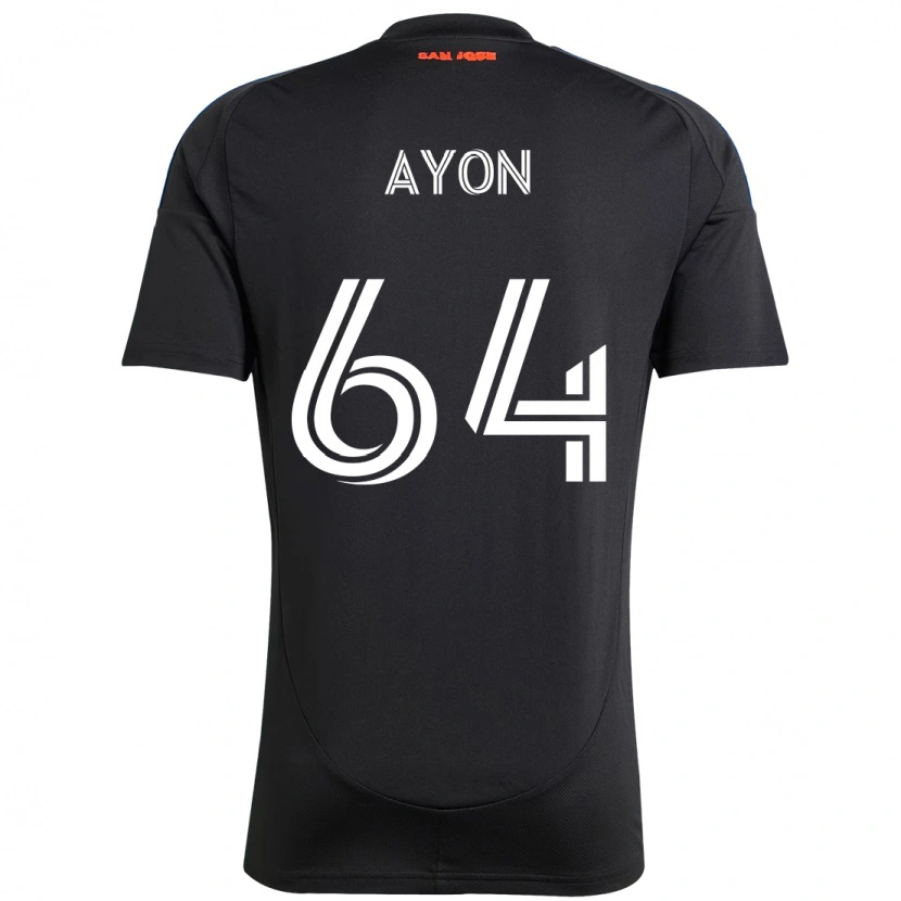 Danxen Bambino Maglia Jerry Ayon #64 Nero Blu Scuro Kit Gara Home 2025/26 Maglietta
