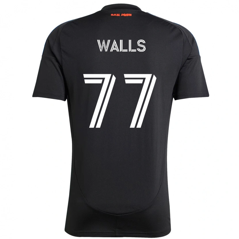 Danxen Bambino Maglia Casey Walls #77 Nero Blu Scuro Kit Gara Home 2025/26 Maglietta