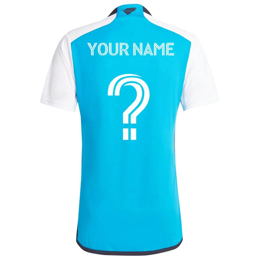 Danxen Bambino Maglia Il Tuo Nome #0 Azzurro Cielo Bianco Kit Gara Home 2025/26 Maglietta