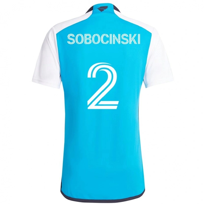 Danxen Bambino Maglia Jan Sobocinski #2 Azzurro Cielo Bianco Kit Gara Home 2025/26 Maglietta