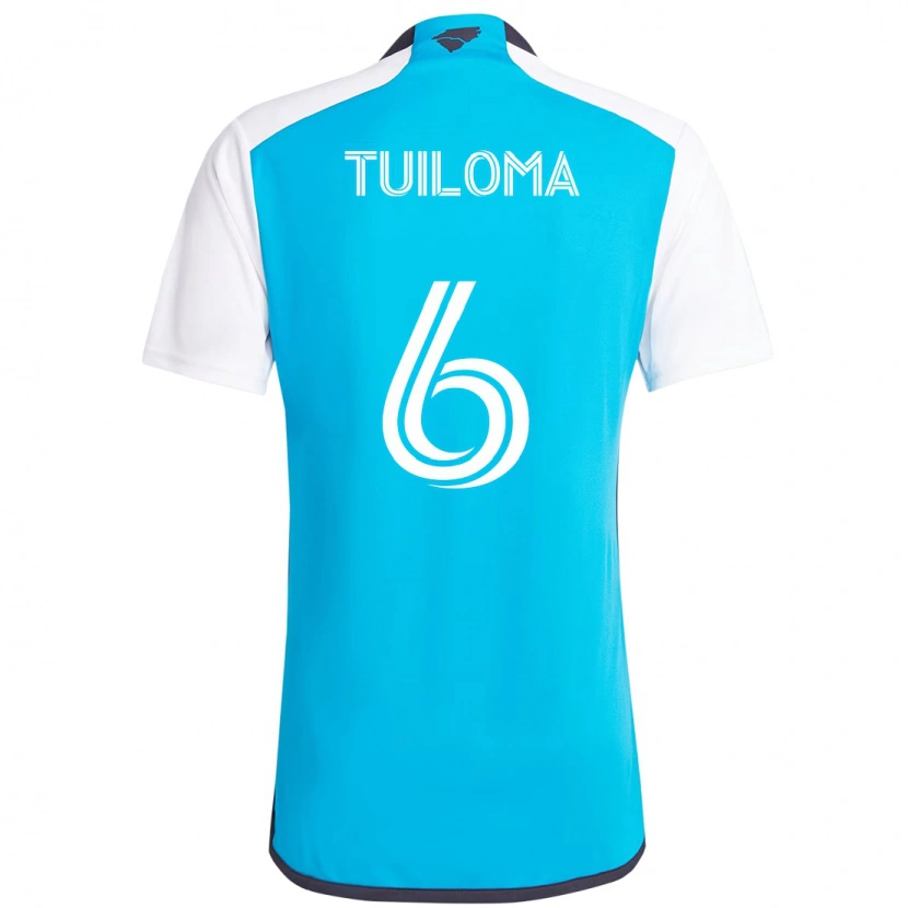 Danxen Bambino Maglia Bill Tuiloma #6 Azzurro Cielo Bianco Kit Gara Home 2025/26 Maglietta