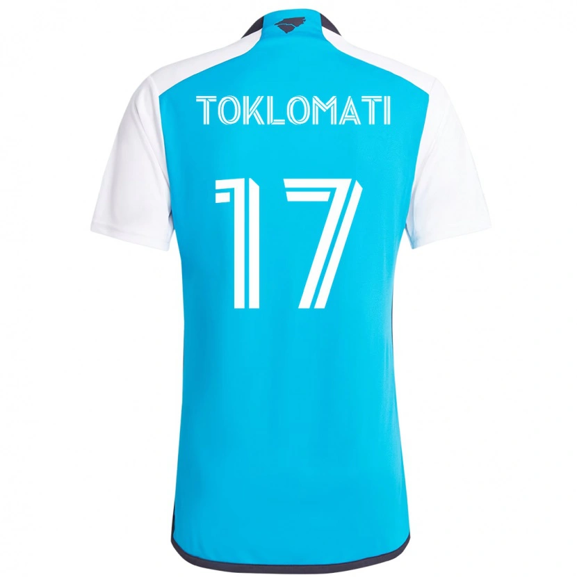 Danxen Bambino Maglia Idan Toklomati #17 Azzurro Cielo Bianco Kit Gara Home 2025/26 Maglietta