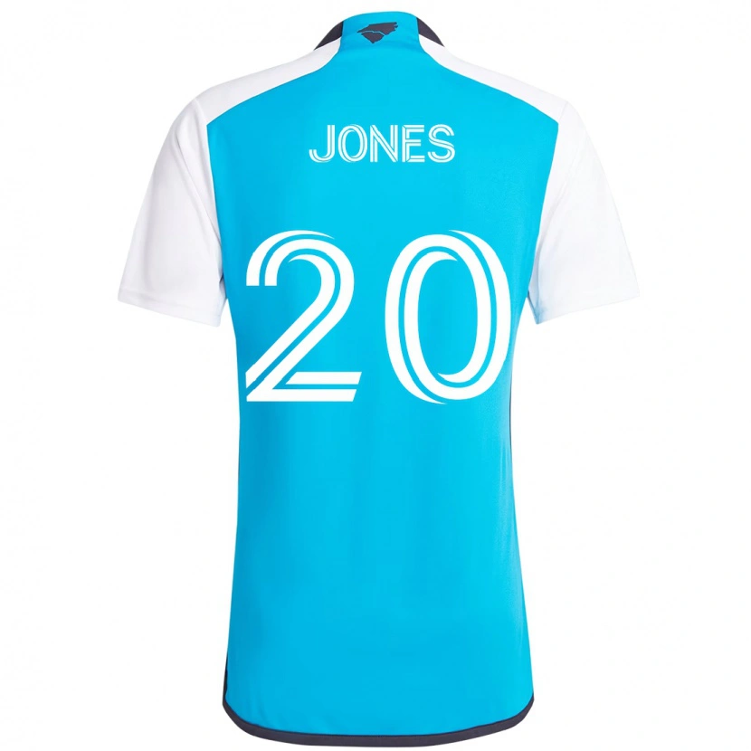 Danxen Bambino Maglia Derrick Jones #20 Azzurro Cielo Bianco Kit Gara Home 2025/26 Maglietta