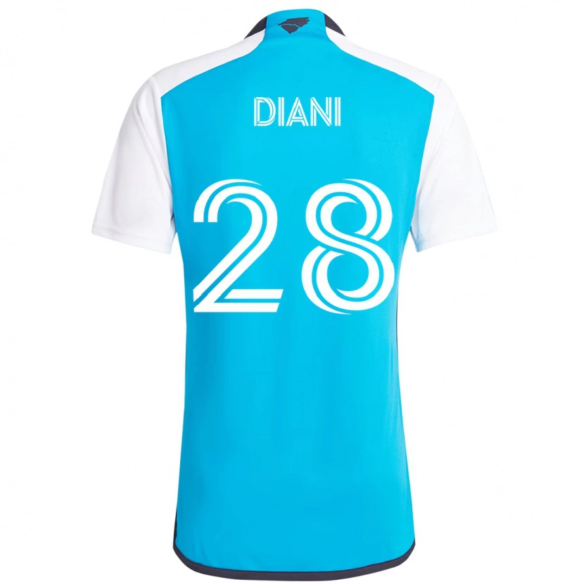 Danxen Bambino Maglia Djibril Diani #28 Azzurro Cielo Bianco Kit Gara Home 2025/26 Maglietta