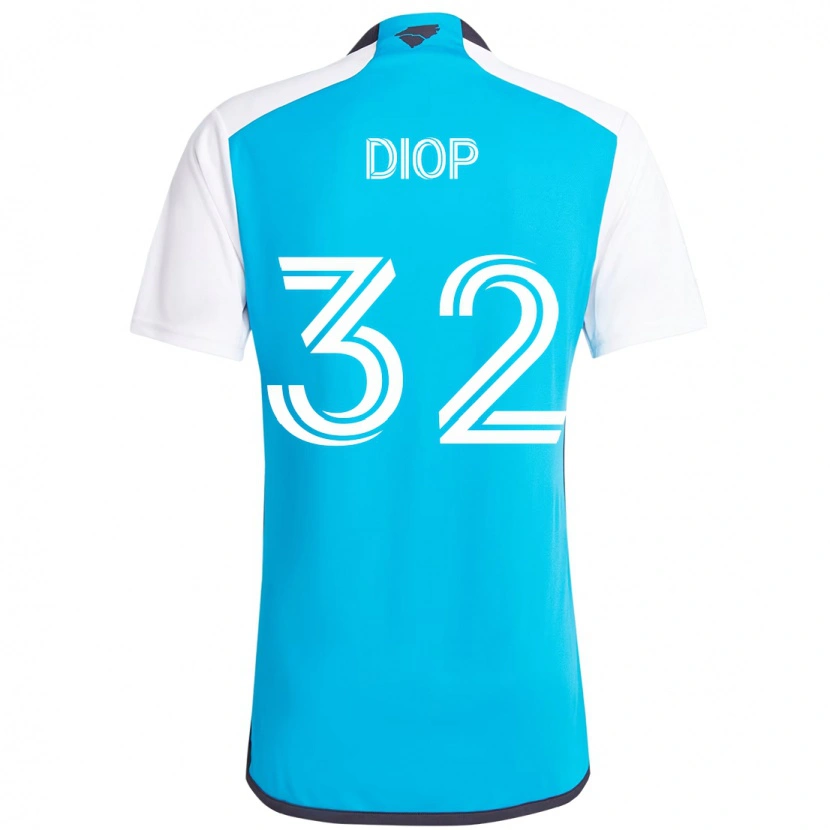 Danxen Bambino Maglia Hamady Diop #32 Azzurro Cielo Bianco Kit Gara Home 2025/26 Maglietta