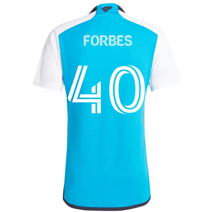 Danxen Bambino Maglia Jahlane Forbes #40 Azzurro Cielo Bianco Kit Gara Home 2025/26 Maglietta
