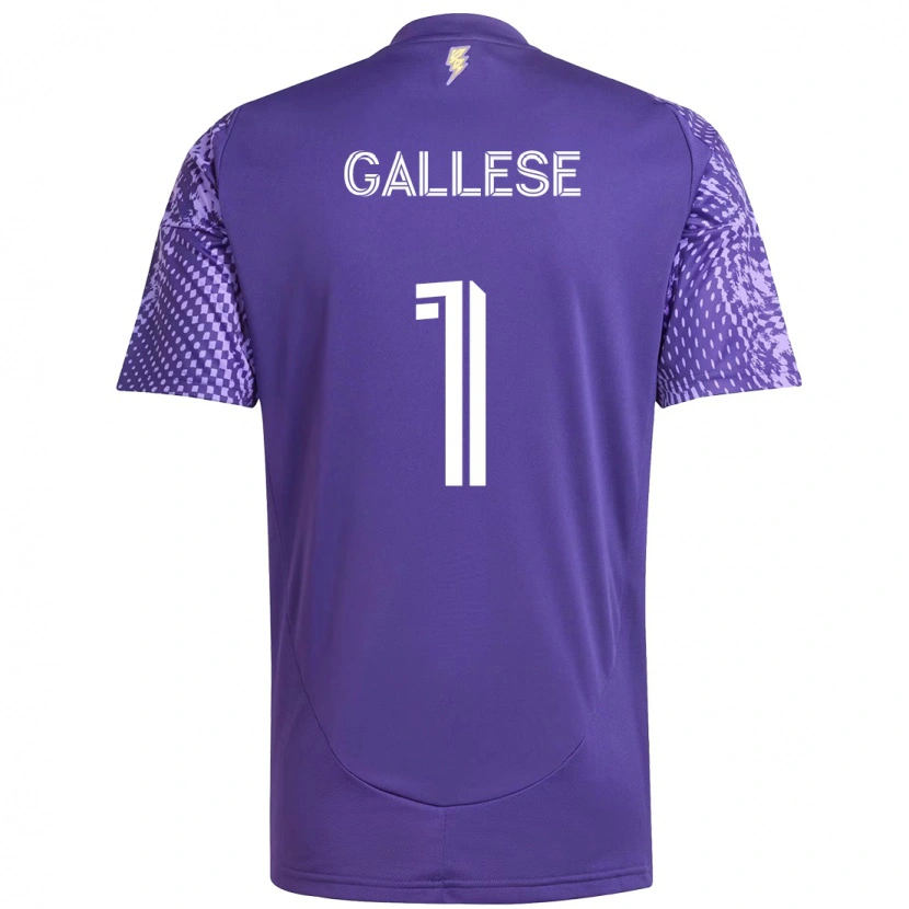 Danxen Bambino Maglia Pedro Gallese #1 Viola Bianco Kit Gara Home 2025/26 Maglietta
