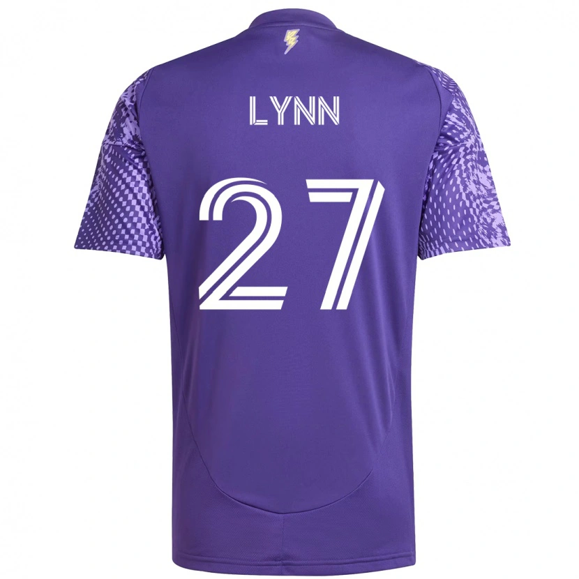 Danxen Bambino Maglia Jack Lynn #27 Viola Bianco Kit Gara Home 2025/26 Maglietta