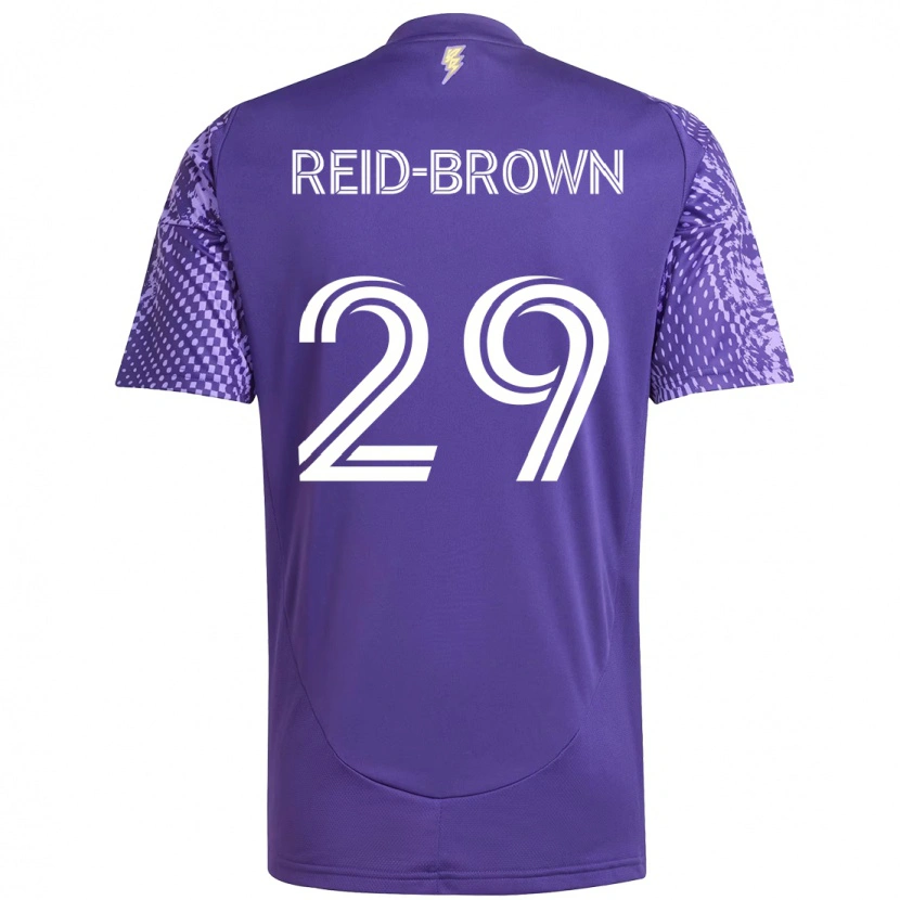 Danxen Bambino Maglia Tahir Reid-Brown #29 Viola Bianco Kit Gara Home 2025/26 Maglietta