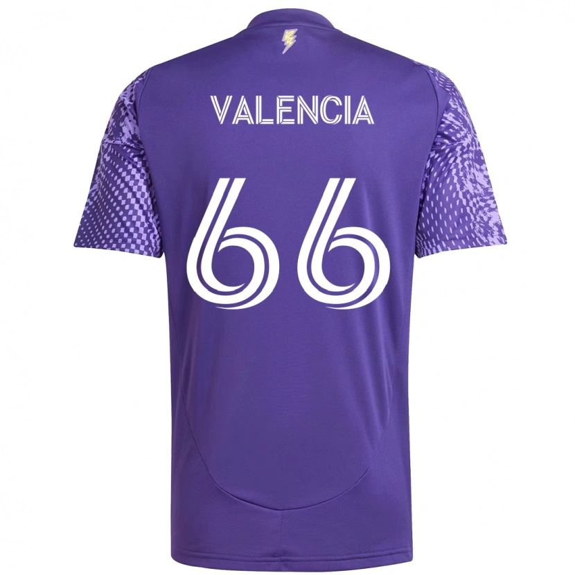 Danxen Bambino Maglia Yeiler Valencia #66 Viola Bianco Kit Gara Home 2025/26 Maglietta