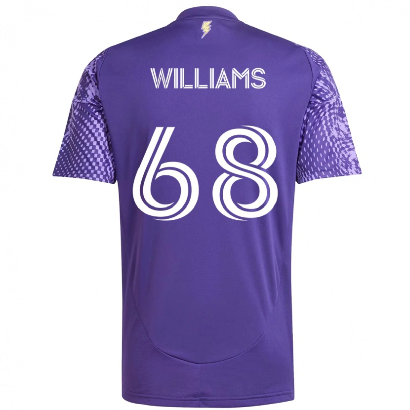 Danxen Bambino Maglia Thomas Williams #68 Viola Bianco Kit Gara Home 2025/26 Maglietta