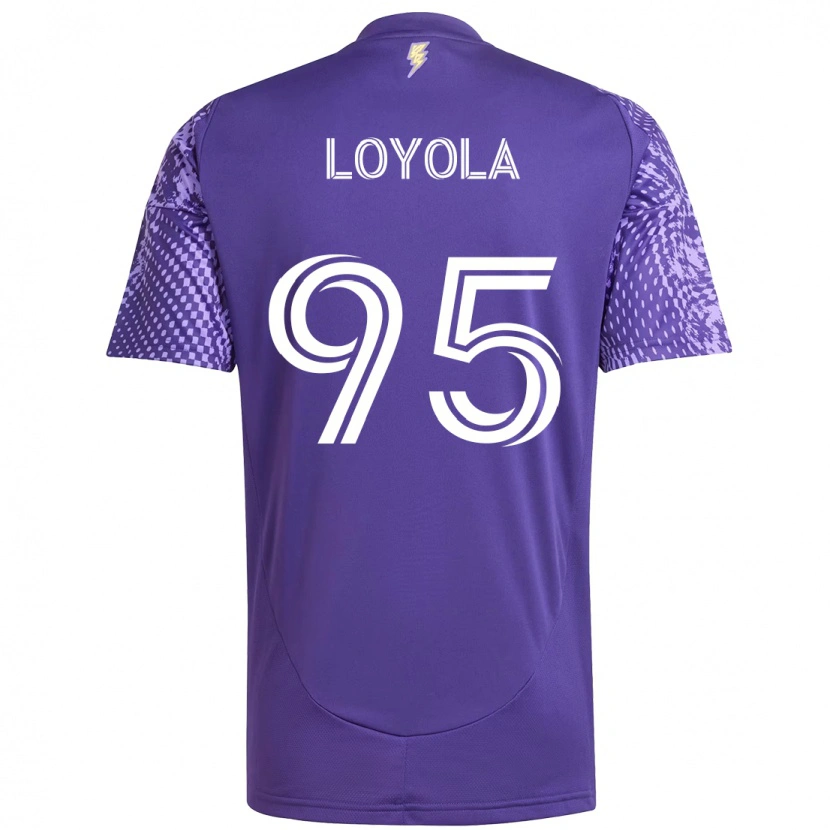 Danxen Bambino Maglia Favian Loyola #95 Viola Bianco Kit Gara Home 2025/26 Maglietta
