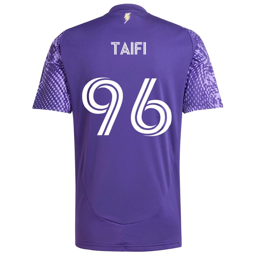 Danxen Bambino Maglia Zakaria Taifi #96 Viola Bianco Kit Gara Home 2025/26 Maglietta