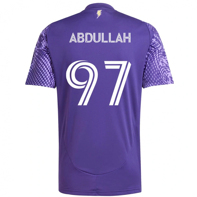 Danxen Bambino Maglia Majed Abdullah #97 Viola Bianco Kit Gara Home 2025/26 Maglietta