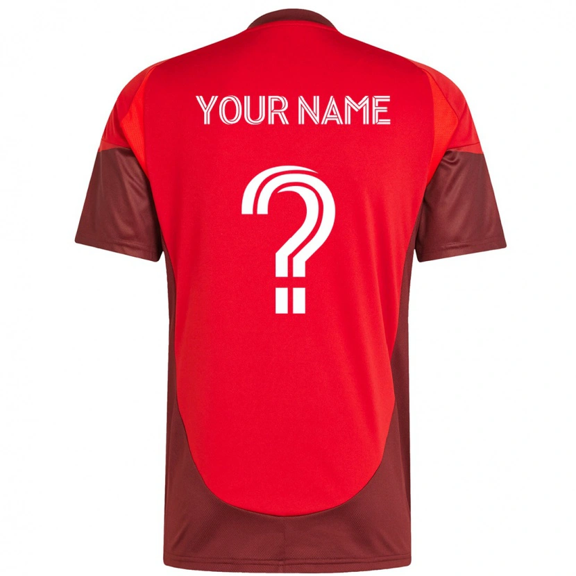 Danxen Bambino Maglia Il Tuo Nome #0 Rosso Bianco Kit Gara Home 2025/26 Maglietta
