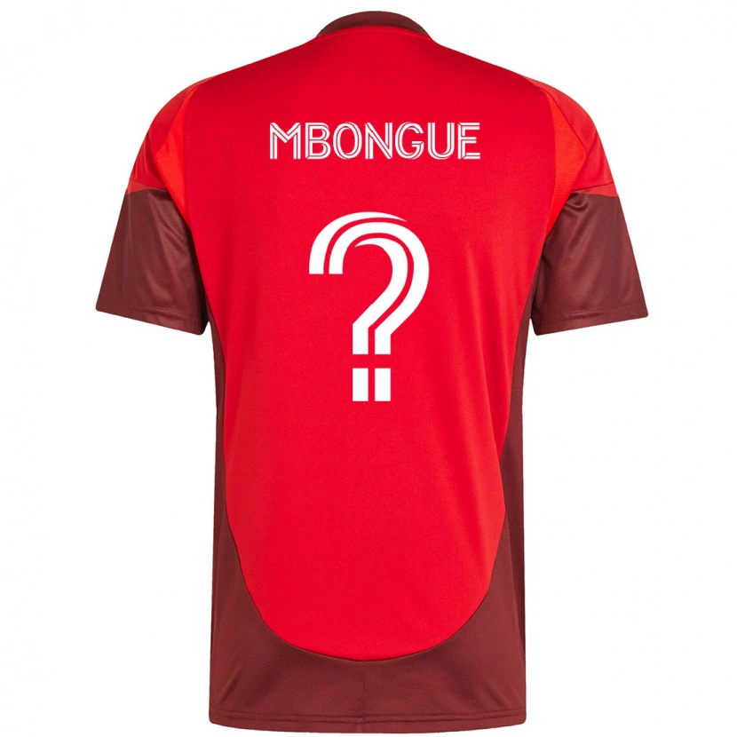 Danxen Bambino Maglia Hugo Mbongue #0 Rosso Bianco Kit Gara Home 2025/26 Maglietta