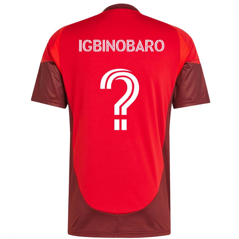 Danxen Bambino Maglia Philip Igbinobaro #0 Rosso Bianco Kit Gara Home 2025/26 Maglietta