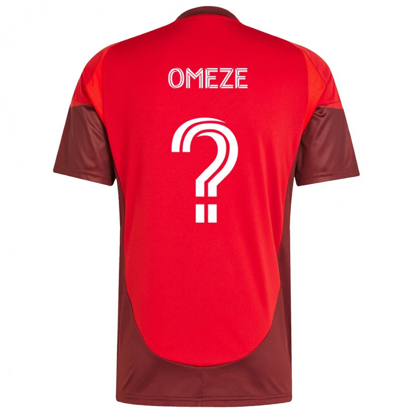 Danxen Bambino Maglia Chimere Omeze #0 Rosso Bianco Kit Gara Home 2025/26 Maglietta