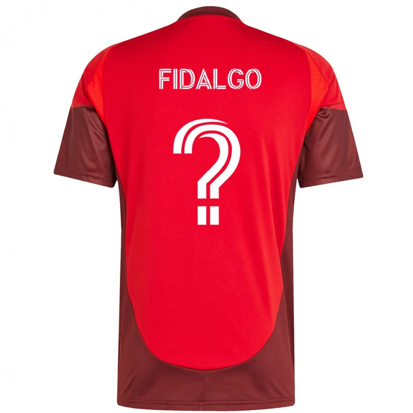 Danxen Bambino Maglia James Fidalgo #0 Rosso Bianco Kit Gara Home 2025/26 Maglietta
