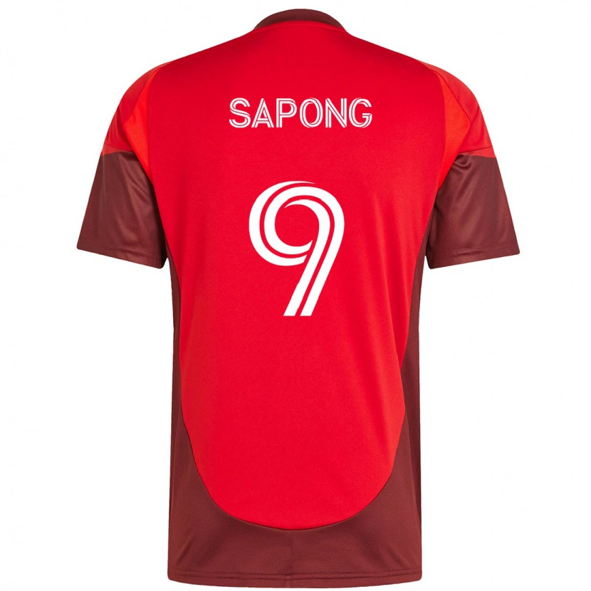 Danxen Bambino Maglia C.j. Sapong #9 Rosso Bianco Kit Gara Home 2025/26 Maglietta