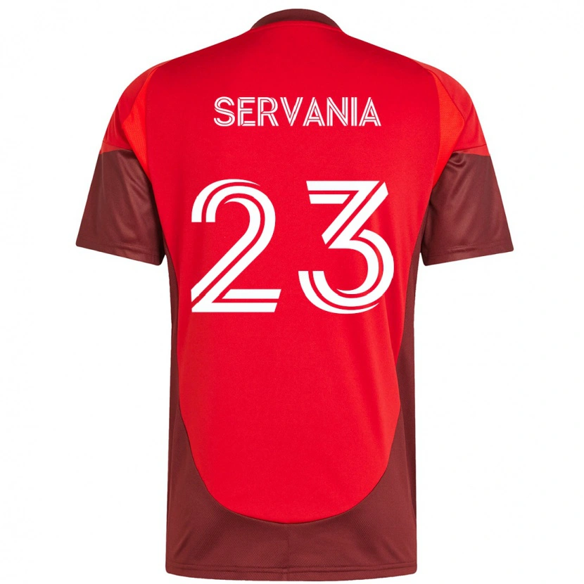 Danxen Bambino Maglia Brandon Servania #23 Rosso Bianco Kit Gara Home 2025/26 Maglietta