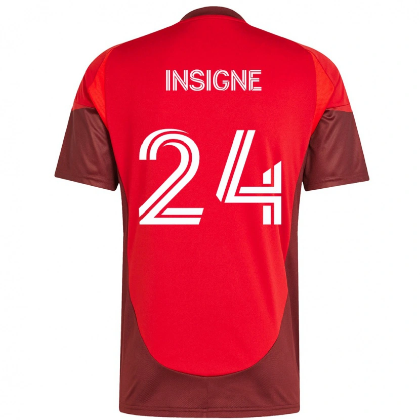 Danxen Bambino Maglia Lorenzo Insigne #24 Rosso Bianco Kit Gara Home 2025/26 Maglietta