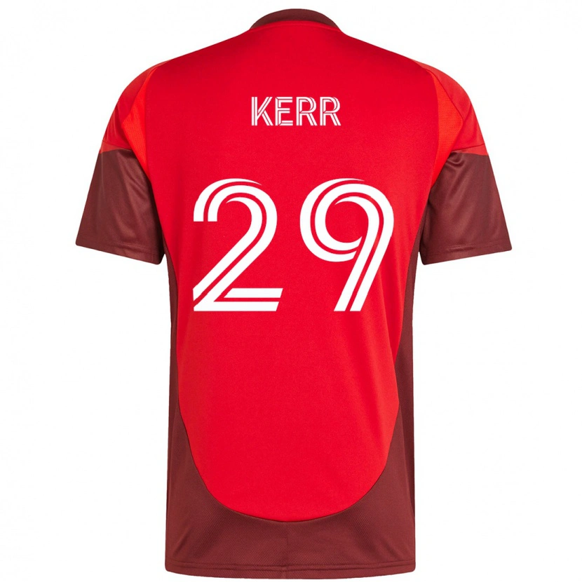 Danxen Bambino Maglia Deandre Kerr #29 Rosso Bianco Kit Gara Home 2025/26 Maglietta