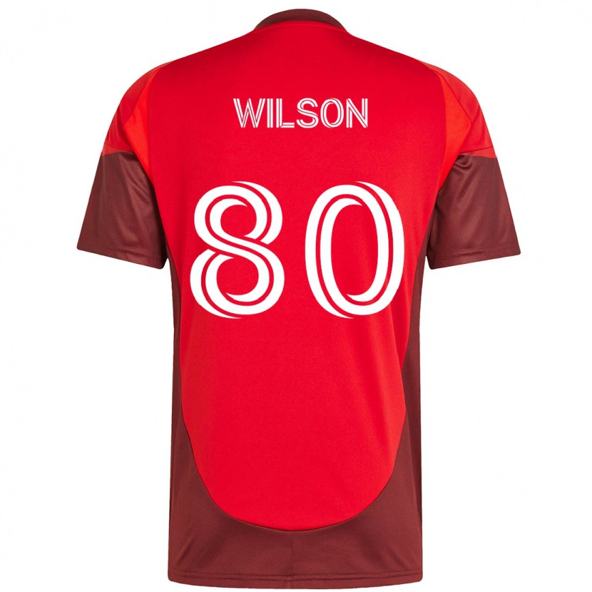 Danxen Bambino Maglia Shafique Wilson #80 Rosso Bianco Kit Gara Home 2025/26 Maglietta
