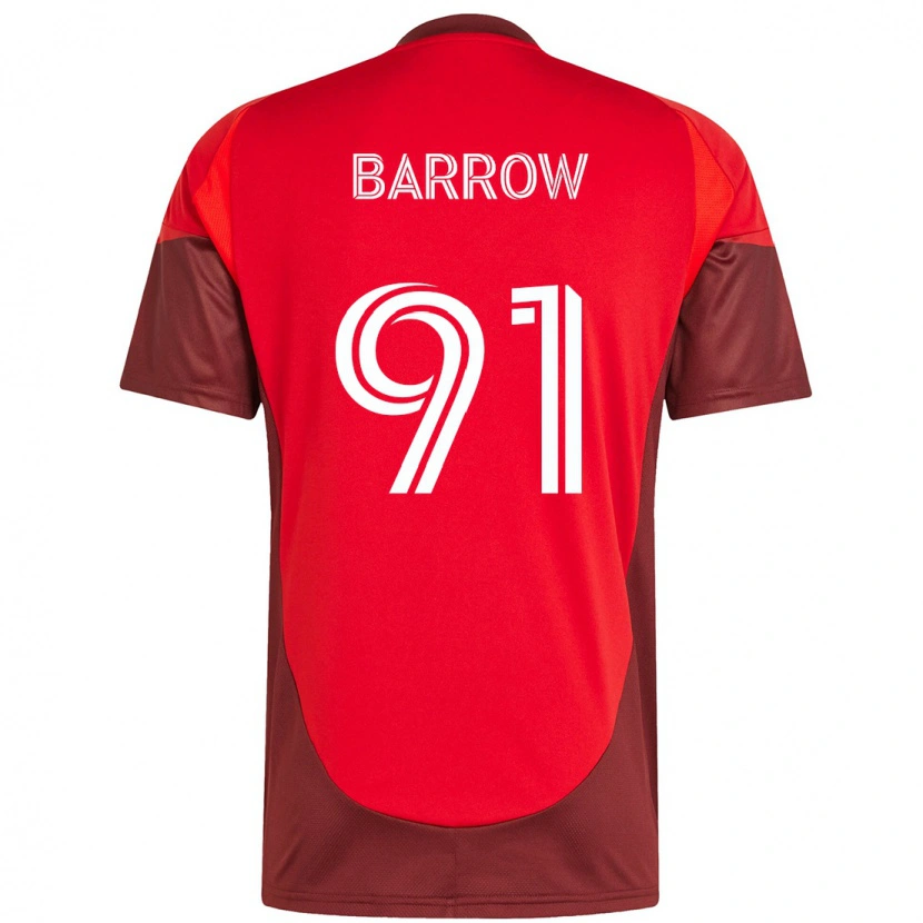 Danxen Bambino Maglia Dékwon Barrow #91 Rosso Bianco Kit Gara Home 2025/26 Maglietta
