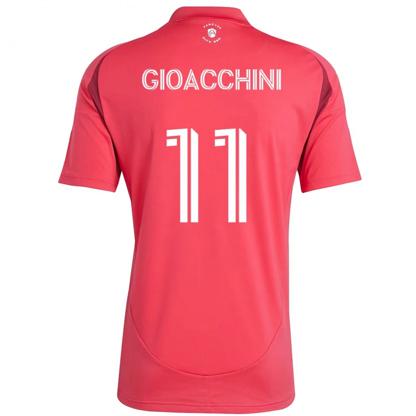 Danxen Bambino Maglia Nicholas Gioacchini #11 Magenta Bianco Kit Gara Home 2025/26 Maglietta