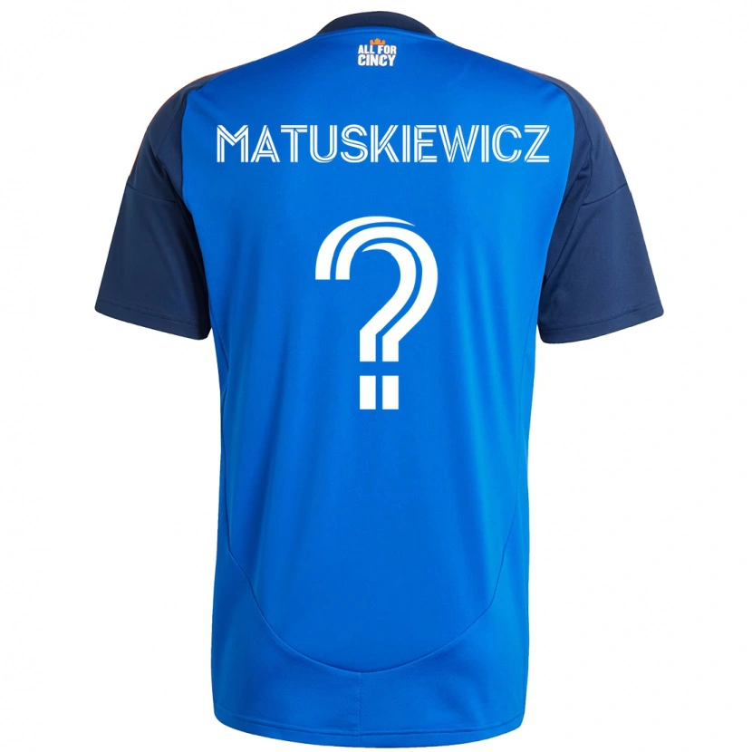 Danxen Bambino Maglia Lincoln Matuskiewicz #0 Blu Scuro Arancione Kit Gara Home 2025/26 Maglietta