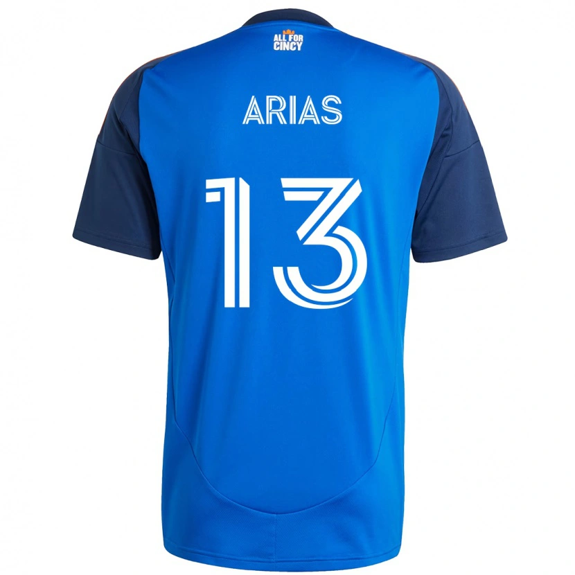 Danxen Bambino Maglia Santiago Arias #13 Blu Scuro Arancione Kit Gara Home 2025/26 Maglietta